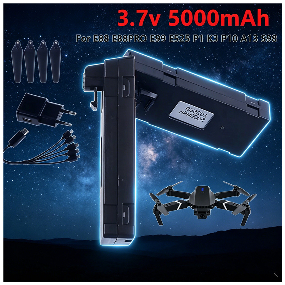 Drone Rc E99 K3 - Akumulator litowo-jonowy 3.7V 5000mAh lub ładowarka