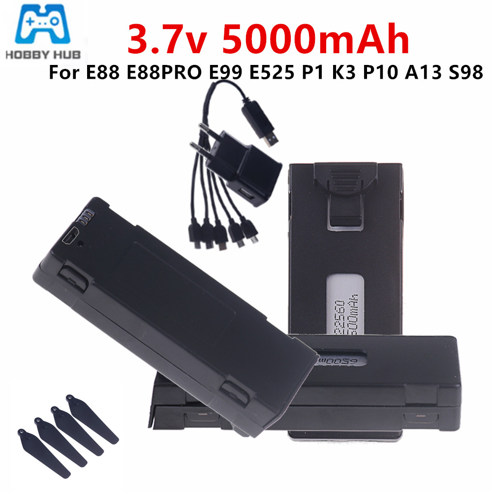 Drone Rc E99 K3 - Akumulator litowo-jonowy 3.7V E88 5000mAh do