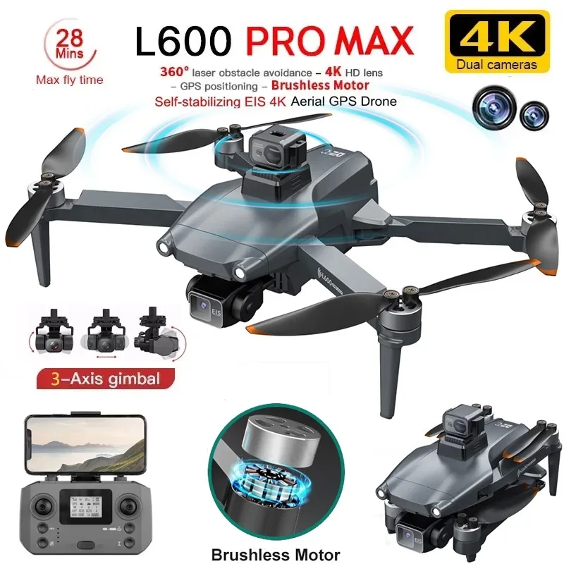 Drone Rc Pro - L600 PRO MAX GPS Drone Profesjonalny