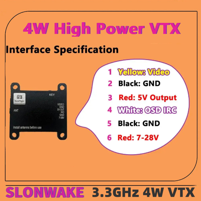 SLONWAKE FPV 3.3G 16CH 4000mW  – Drone Rc Controller recenzja i cena