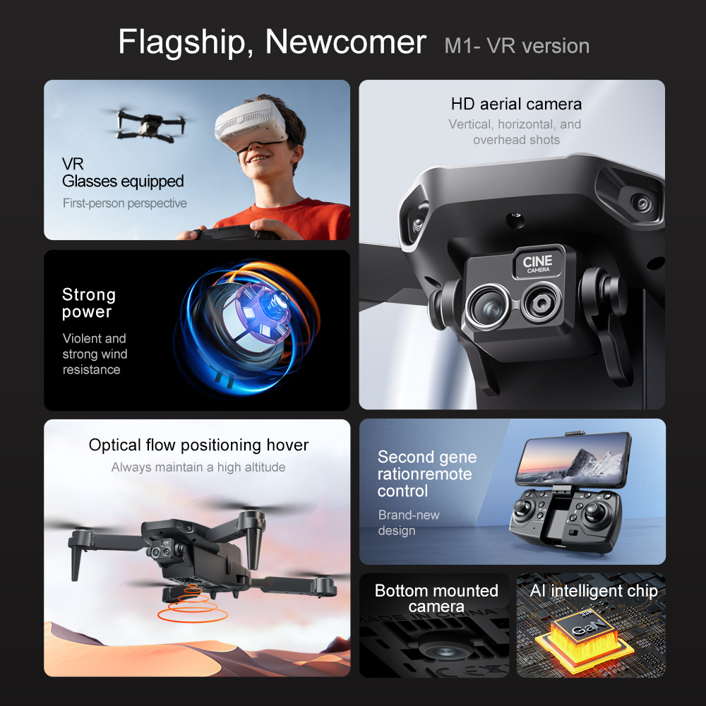 GISAEV M1 Składany Dron Opcjon – Drone Smart Rc Foldable recenzja i cena