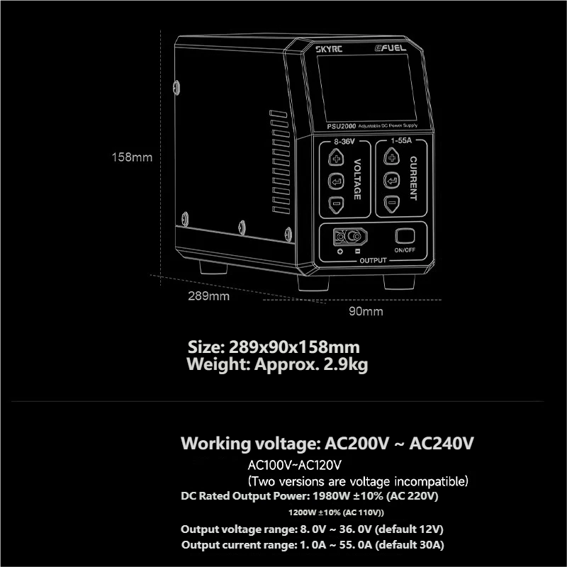 SKYRC PSU2000 1980W Regulowany – Drone Rc Toy recenzja i cena