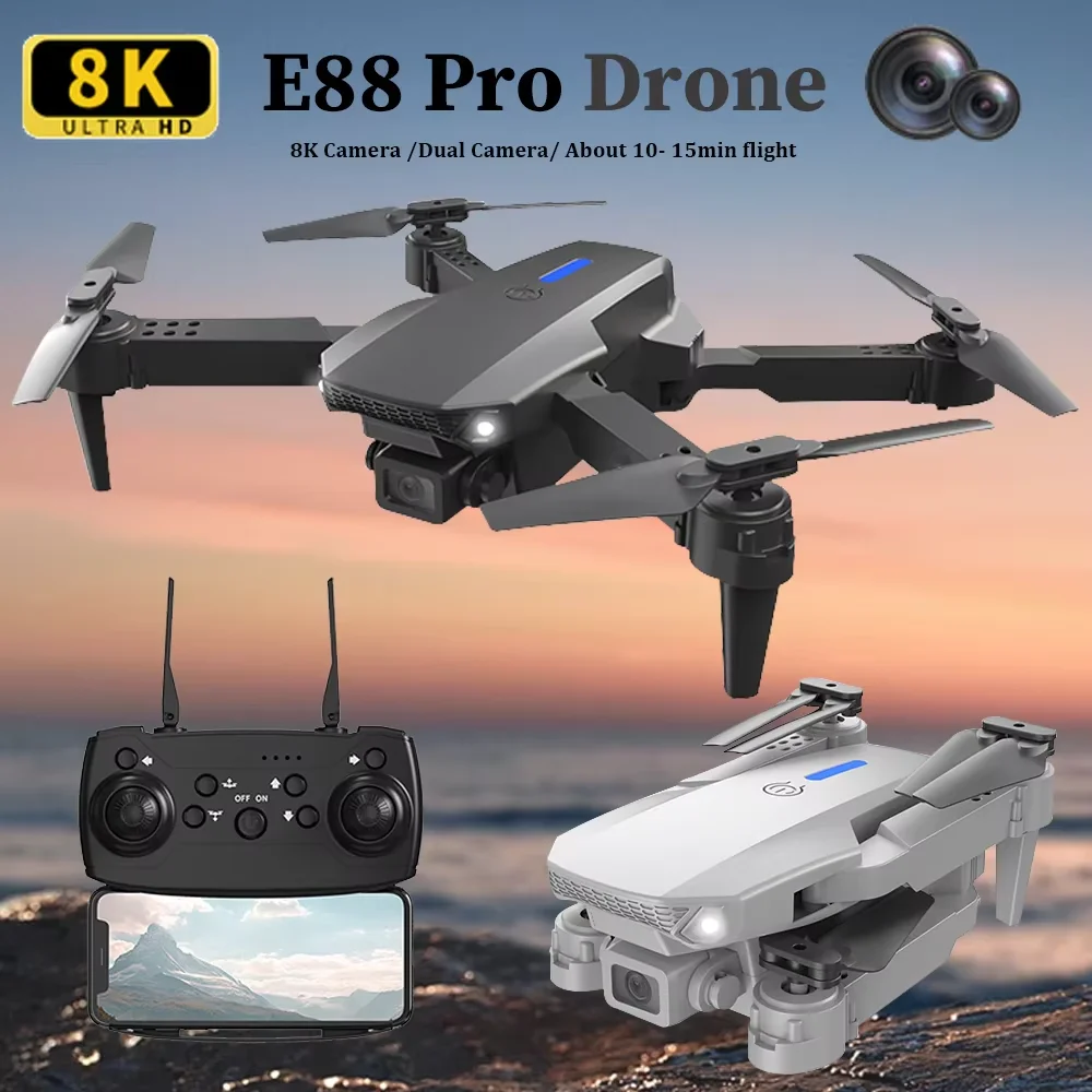 Dron E88 4K HD do fotografii l – Drone Smart Rc Foldable recenzja i cena