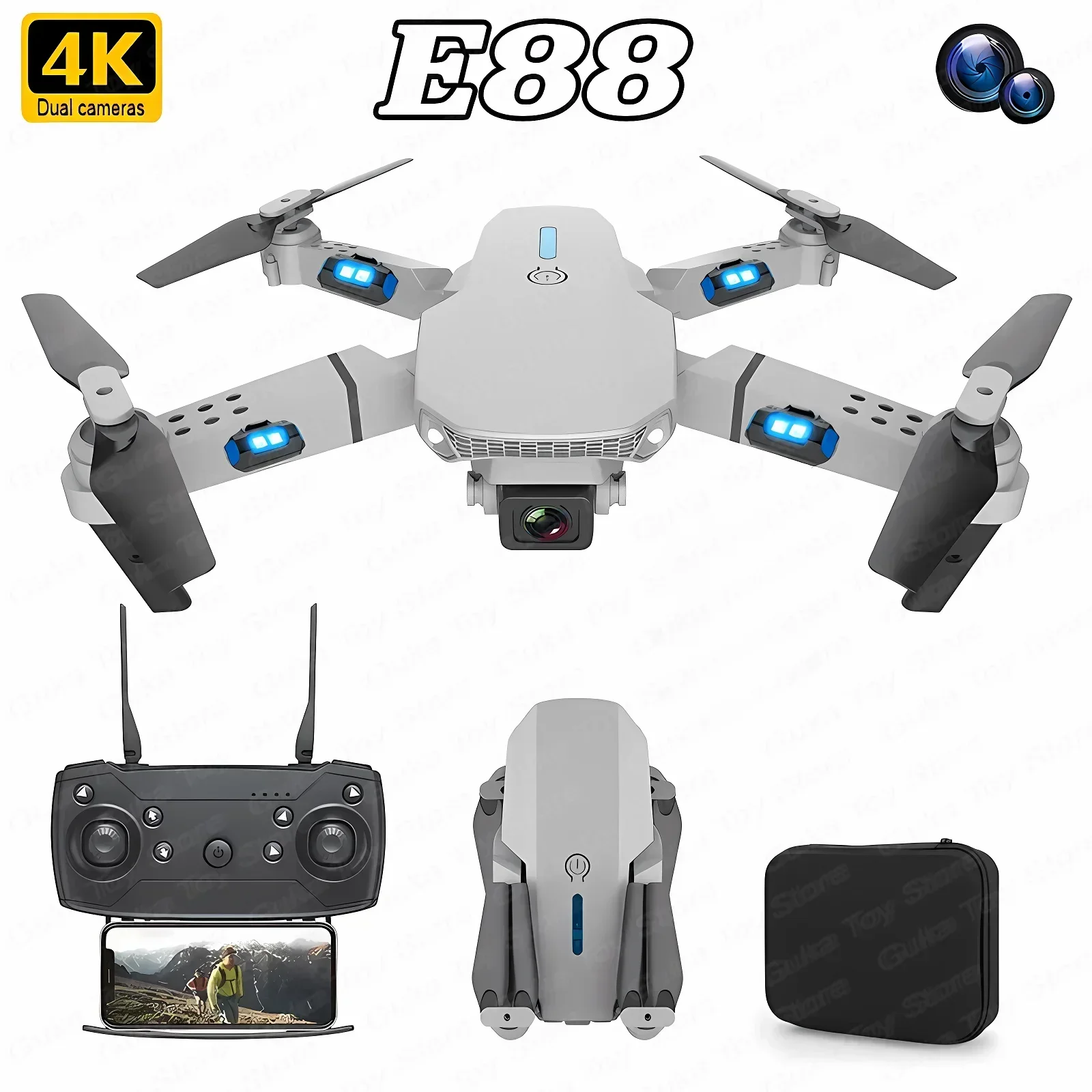 E88 Pro WIFI FPV Drone Wide An – Drone Rc Pro recenzja i cena