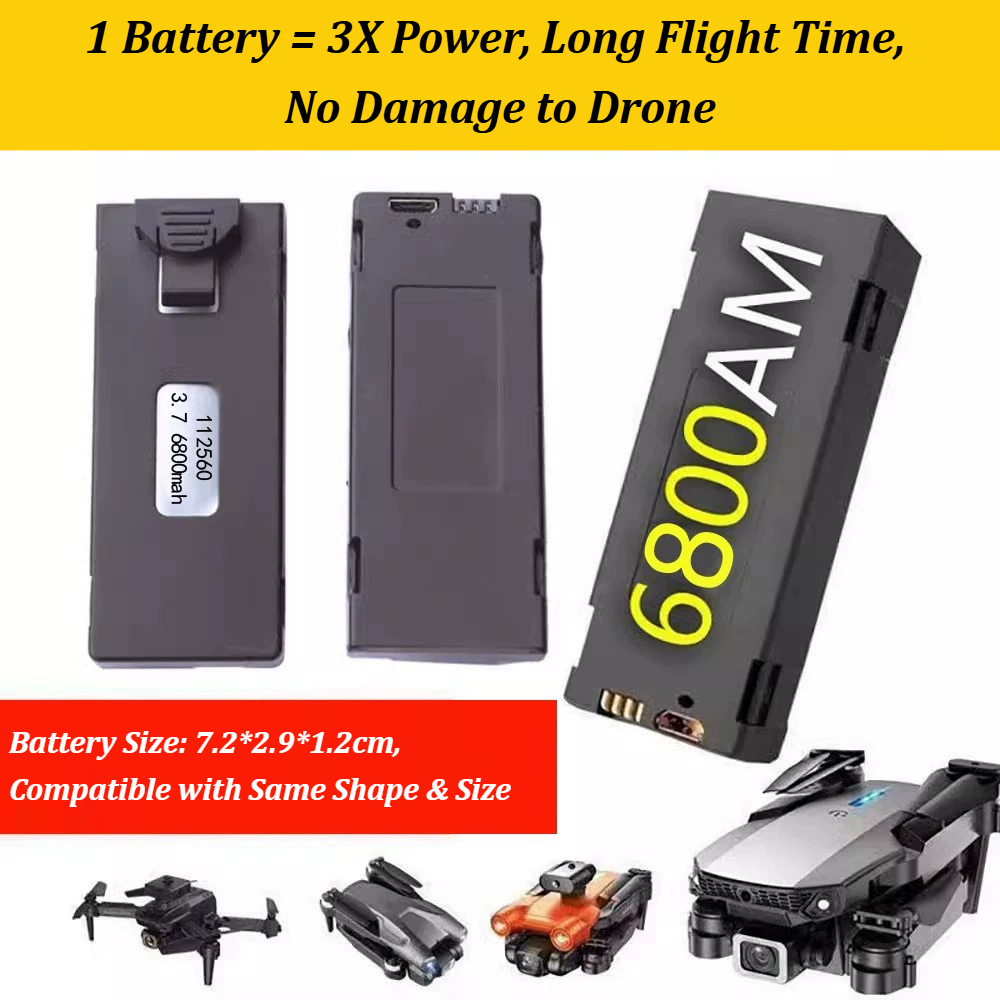 3.7V 6800mAh Zapasowa Bateria  – Drone Rc E99 recenzja i cena