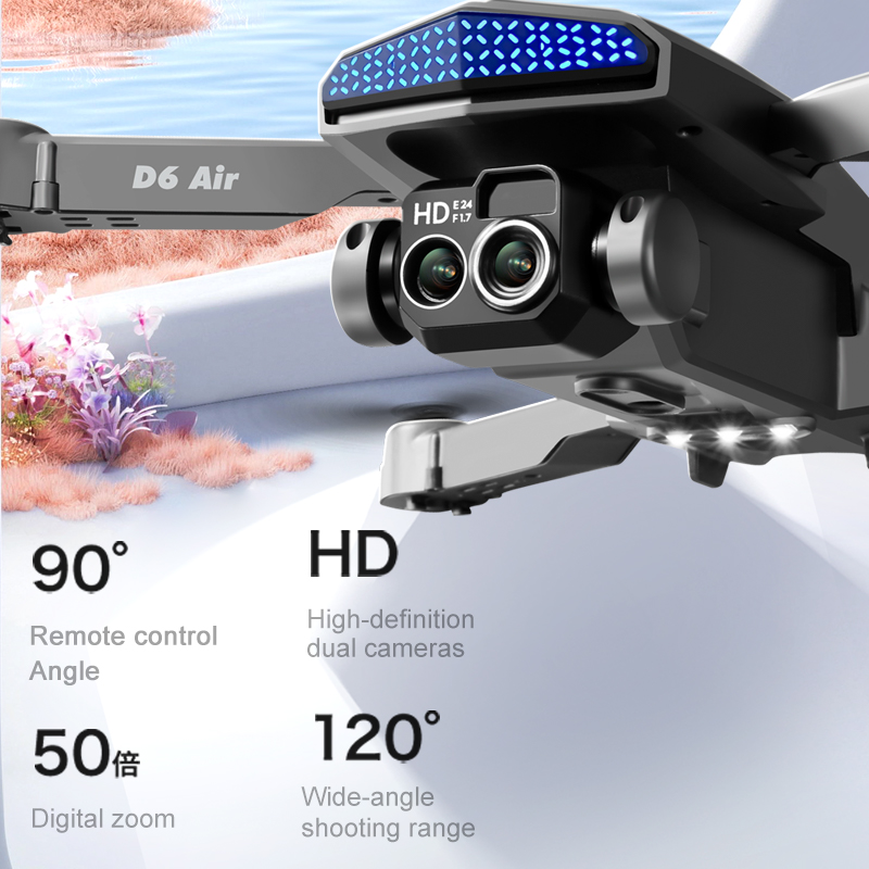 Dron D6 Air Smart Camera, skła – Drone Smart Rc Foldable recenzja i cena