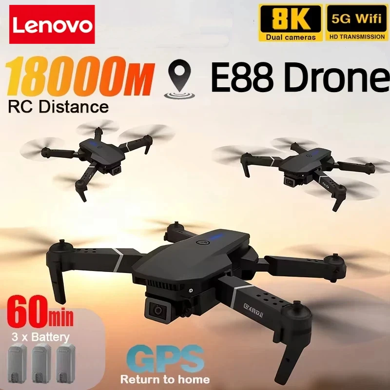 Lenovo Nowy E88 Pro WIFI Dron  – Drone E88 Rc Quadcopter recenzja i cena