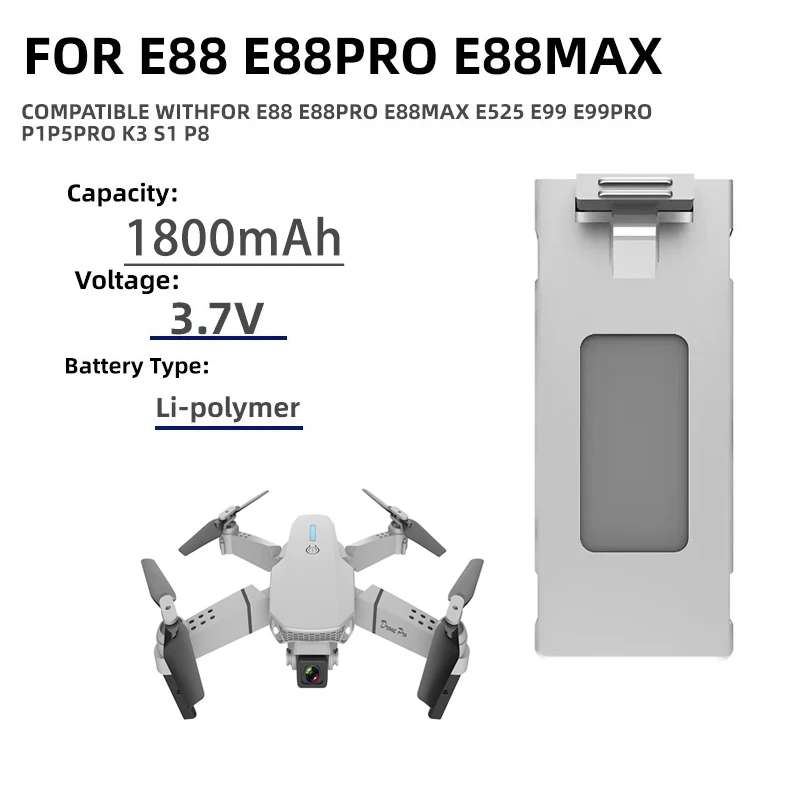 Akumulator do drona E88 3,7 V  – Drone Rc E99 K3 recenzja i cena